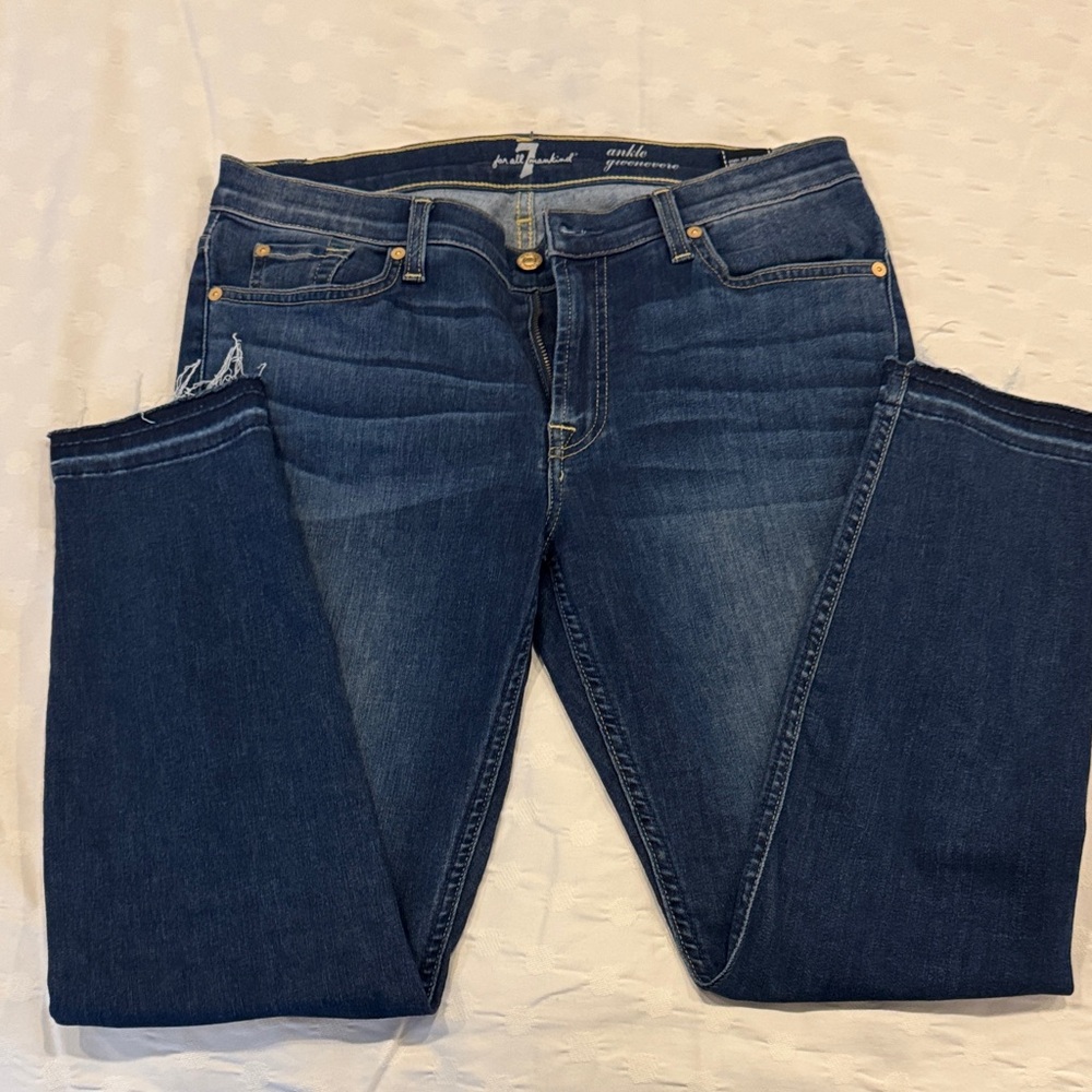 7 For All Mankind ankle Gwenevere Dark Blue Women's Jeans